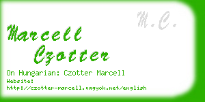 marcell czotter business card